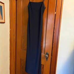 Black Beaded Spaghetti Strap Dress
